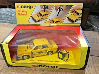 Vintage Corgi - 278 Triumph Acclaim - Driving School - Box