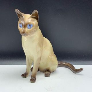 Cat Figurine Vintage Hagen Renaker Ah - Choo 1954 Siamese Kitten Statue Sculpture