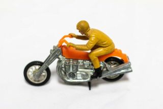 Hot Wheels Rrrumblers Road Hog Mattel Vintage 1971 Orange W/ Yellow Rider