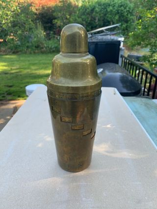 Vintage Brass Dial - A - Drink Cocktail Shaker