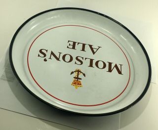 EARLY ADVERTISING MOLSON ' S ALE PORCELAIN ENAMEL METAL BEER TRAY CANADIAN 4