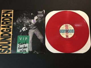 Soundgarden Louder Than Love Promo Red Vinyl Lp Signed Autographed Chris Cornell
