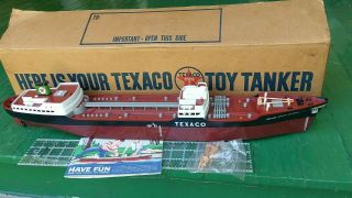 Nmib 1961 Texaco North Dakota Oil Tanker Ship W/all Parts & Booklet.  Amf Wen - Mac