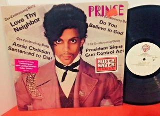 Prince Controversy 1981 Warner Brothers Funk Soul Lp Shrink Hype Sticker Poster