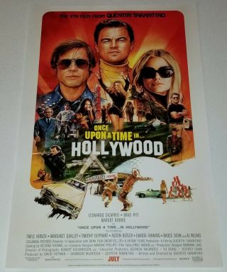 QUENTIN TARANTINO ONCE UPON A TIME IN HOLLYWOOD 2 LP SOUNDTRACK POSTER, 10