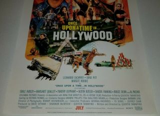 QUENTIN TARANTINO ONCE UPON A TIME IN HOLLYWOOD 2 LP SOUNDTRACK POSTER, 11