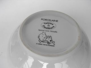RARE Tintin and Snowy porcelain BOWL The Blue Lotus FRANCE 1995 2