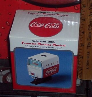 Enesco Die Cast Metal 1958 Musical Soda Fountain Machine Things Go Better W Coke