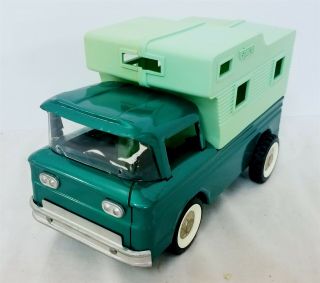 VINTAGE 60 ' S STRUCTO TWO TONE GREEN CAMPER TRUCK IN 2
