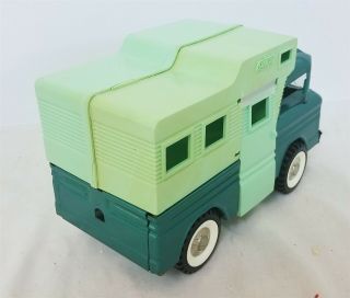 VINTAGE 60 ' S STRUCTO TWO TONE GREEN CAMPER TRUCK IN 3