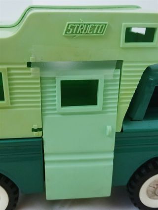 VINTAGE 60 ' S STRUCTO TWO TONE GREEN CAMPER TRUCK IN 4