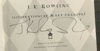 JK Rowling Signed HARRY POTTER & The Prisoner of Azkaban Book Autograph JSA LOA 2