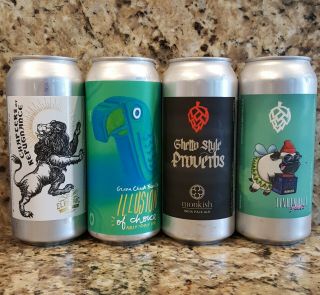 Monkish,  Electric & Green Cheek - Mixed 4 Pack (4 " Empty " Cans) Trillium 450