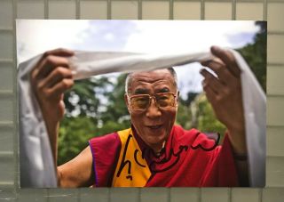Dalai Lama Signed 4x6 Photo Autographed Auto Jsa Loa Rare