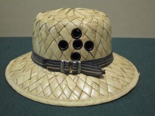 Salesman Sample Vintage Straw Hat - Safari Helmet Style - Rare