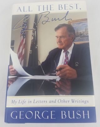George H W Bush Signed Book All The Best Hardcover Autograph President Bookplate