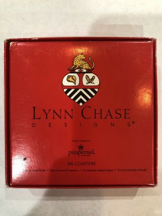 Lynn Chase Tiger Raj Coasters,  Set Of 6, 4