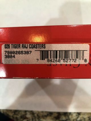Lynn Chase Tiger Raj Coasters,  Set Of 6, 5