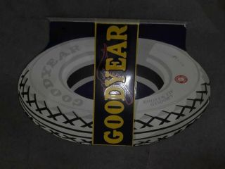 Vintage porcelain Goodyear Tires flange enamel sign 23 x 36 inches double sided 2