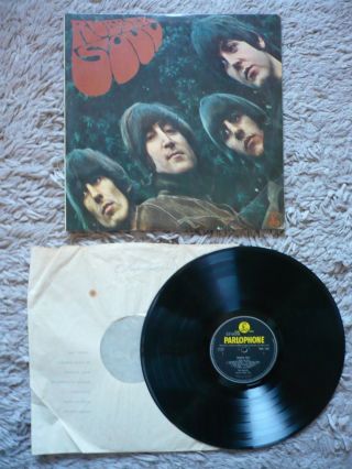 The Beatles Rubber Soul Vinyl Uk 1965 Mono Parlophone Xex 579 - 4 / Xex 580 - 4 Lp
