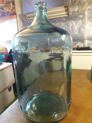Vintage Glass Arrowhead Puritas Waters 5 Gallon Water Jug