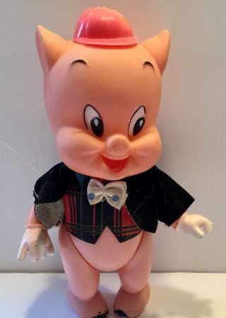 Vintage 1976 Warner Brothers Porky Pig R.  Dakin Figure Old Toy