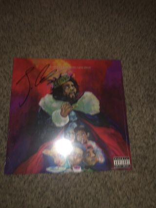 J.  Cole Kod Autographed Signed Vinyl Lp Record (limited Edition,  Red Colored)