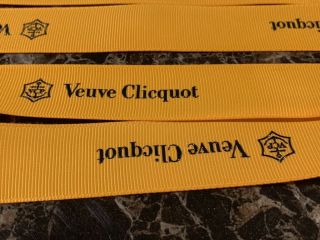 Authentic Veuve Clicquot Vcp Signature Yellow Ribbon Decoration Awesome Rare