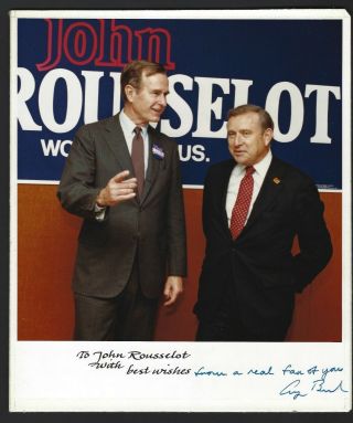 President George H.  W.  Bush Signed Letter To Congressman John Rousselot Psa/dna