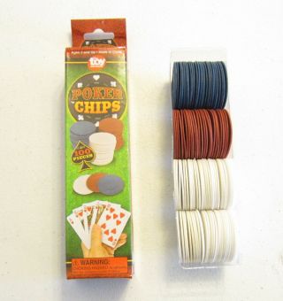 2500 Plastic Poker Chips Red White And Blue Easy Stacking Washable