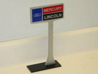 Advertising Ford Mercury Lincoln Car Dealership Desk Top Sign,  3