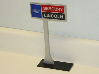 Advertising Ford Mercury Lincoln Car Dealership Desk Top Sign,  3 2