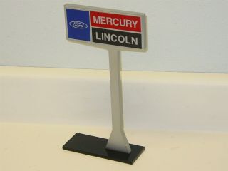 Advertising Ford Mercury Lincoln Car Dealership Desk Top Sign,  3 3