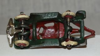 Vintage Hubley Cast Iron Wrecker Tow Truck - Two Piece Plus Grille - Red / Green 6