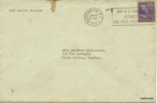 President Franklin D.  Roosevelt 1/10/1940 Letter to Henry Watterson ' s Daughter 2