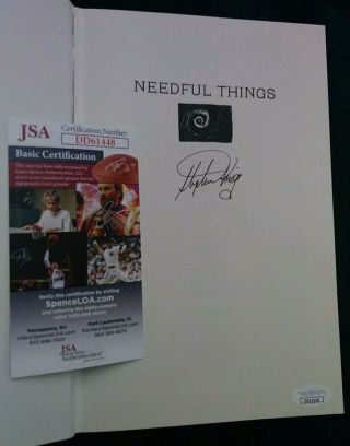 Stephen King Needful Things Signed Autographed Hardcover Book Rare Jsa