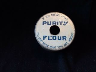Antique Tin Purity Flour Advertising Cookie Biscuit Cutter