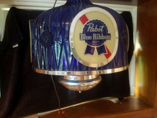 Vintage Pabst Blue Ribbon Hanging Bar / Pool Table Light