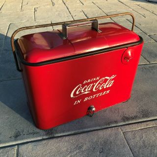 Vintage 1950s Coca Cola Cooler,  Progress Refrigerator Co.  Louisville,  Ky.