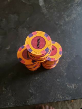 Paulson Tophat & Cane Poker Chips (50 - $1000 Denomination) 2