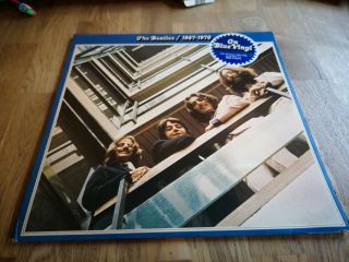 The Beatles 2x Lp Blue Album 1967 - 1970 Blue Vinyl Uk Apple 1st Press,