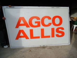 Agco Allis Lighted Dealer Sign Plastic Face 5 Feet By 8 Feet Vintage