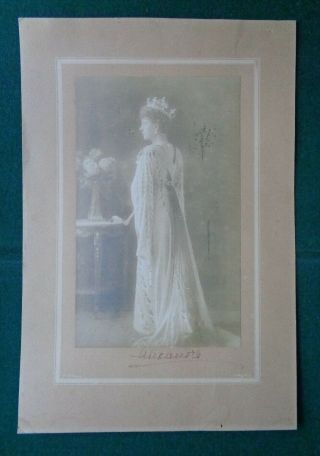 Antique Royal Presentation Downey Photo Signed Queen Alexandra Connaught Wedding