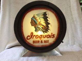 Iroquois Indian Head Beer Advertising Sign Light For Your Bar Or Man Cave