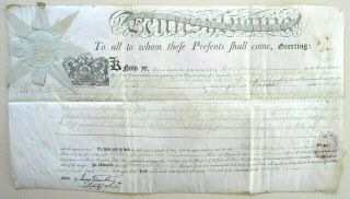 Thomas Mifflin Signed 1796 Land Grant Pennsylvania