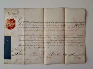 Great Britain King George Iii Signed Military Appointment Vellum Document 1775