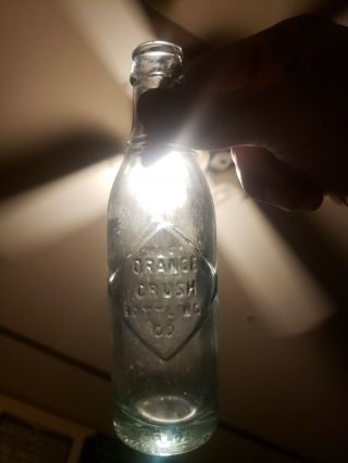 Very Rare Diamond Slug Orange Crush Bottle From Spartanburg,  Sc S.  C.