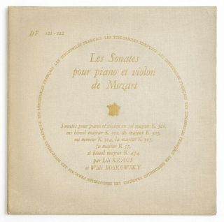Df 121 - 122 Kraus & Boskovsky Mozart Violin Sonatas French Les Discophiles Fd 2lp