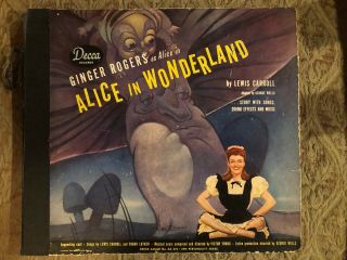 Ginger Rogers As Alice In Wonderland 3 78 Rpm Records Decca Album Da - 376
