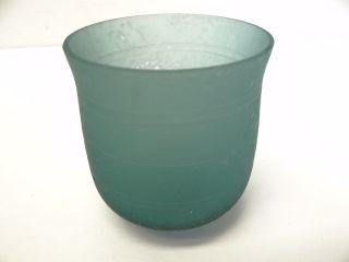 Limited Edition CCAA 1985 Signed RGM Aqua Blue Art Glass Drinking Cup Decorative 5